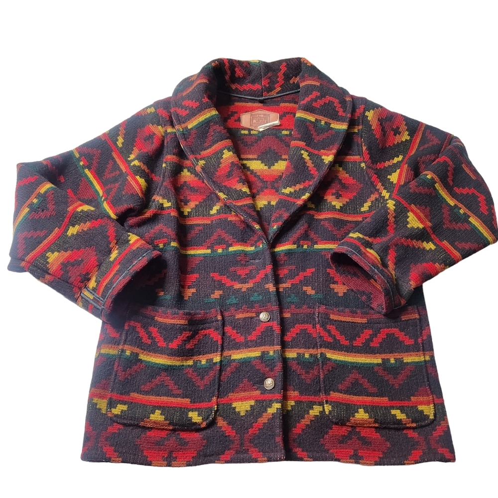 Vintage Woolrich Aztec Southwest Jacket Wool Made In USA 90s Large 